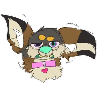 😖 bdccddfd 兽人, 动物, 卡通, 贴纸, 可爱, 拟人化 telegram sticker