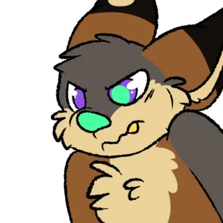 😠 bfab8a88 兽人, 动物, 生气, 卡通, 插画, 可爱 telegram sticker