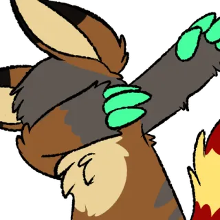 ❌ d0e9ce07 兽人, 动物, Dab, 卡通, 贴纸 telegram sticker