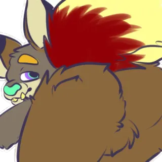 🍑 dd8c8e59 兽迷, 动物, 卡通, 哺乳动物, 角色, 吉祥物 telegram sticker