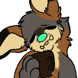 💖 de2d0fd7 动物, 卡通, 中指, 冒犯, 手势, 贴纸 telegram sticker