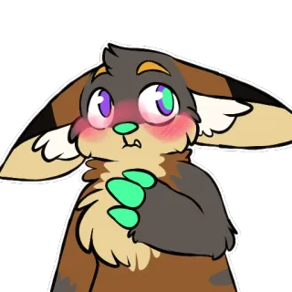 😊 e8a9377b 卡通, 角色, 动物, 兽人, 可爱 telegram sticker