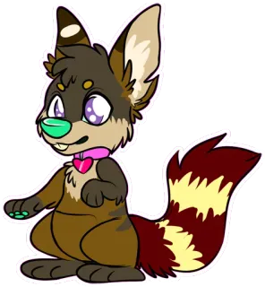 🐌 f461559c 兽人, 拟人, 动物, 卡通, 狗, 可爱 telegram sticker