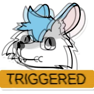 😐 0baffdef TRIGGERED 빡침, 밈, 퍼리, 반응, 감정, 불쾌 whatsapp sticker