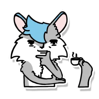 🌚 28d7e76c 고양이, 생각, 차, 동물, 귀여운, 만화, 음료 whatsapp sticker