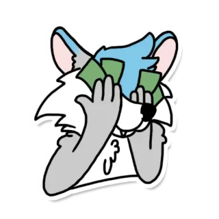 😭 9d43435c 돈, 부, 퍼리, 의인화, 현금, 부자, 호화로운 whatsapp sticker