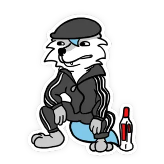 🇷🇺 acf7cd4c 스티커, 동물, 슬라브, 병, 캡, 줄무늬, 트레이닝복, 만화 whatsapp sticker