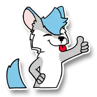 👍 dcd2c73c 늑대, 동물, 귀여운, 좋아요, 일러스트, 스티커, 털 whatsapp sticker