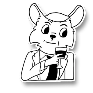 🍷 ec510555 쥐, 동물, 음주, 와인, 의인화, 정장, 귀여운, 만화 whatsapp sticker