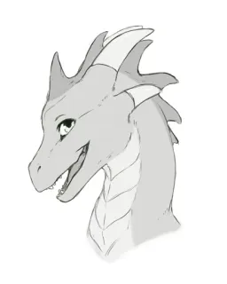 😃 4e77c5cf drago, fantasy, creatura, mitico, schizzo, animale telegram sticker