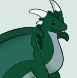 💚 aa0c1863 drago, fantasy, animale, verde, carino, cartone animato, creatura mitologica telegram sticker