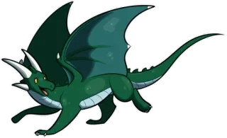 😄 ed74ad2f drago, volante, fantasy, creatura mitologica, mostro, cartone animato telegram sticker