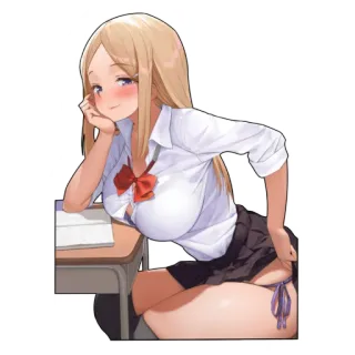 ☁️ 5cb2e4ba Anime, Schulmädchen, Rock, Bluse telegram sticker