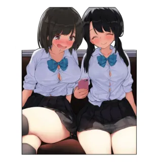 ☁️ b83cf541 Anime, Schulmädchen, Uniformen, Süß, Freunde, Kawaii telegram sticker