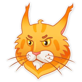 😠 a4067b3c Katze, Tier, Katzenartig, Cartoon, Sticker, Wütend, Gesicht telegram sticker
