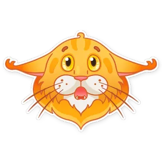 😮 d959d434 Katze, orange Katze, Kätzchen, Tier, Sticker, lustig, Cartoon Katze, Meme telegram sticker