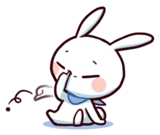 😶 0745beec lapin, mignon, adorable, illustration, dessin animé telegram sticker
