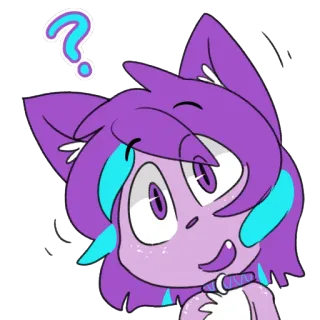 ❓ 09598ff3 猫, 问号, 困惑, 卡通, 动物, 可爱, 贴纸 telegram sticker