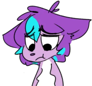 😟 0de9f578 卡通, 兽人, 动漫, 可爱, 悲伤 telegram sticker