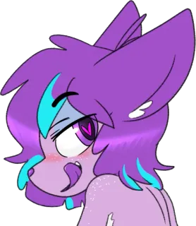 👅 263c23a1 兽人, Anthro, 拟人, 紫色, 角色, 卡通, 动物 telegram sticker