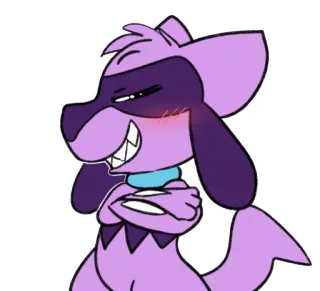 ✨ 6cc901f4 狗, 卡通, 动物, 紫色, 插图, 宠物, 毛茸茸 telegram sticker