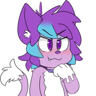 😏 7b1d8ce1 猫, 卡通, 拟人, 可爱, 搞笑, 动物, 毛茸茸, 宠物 telegram sticker