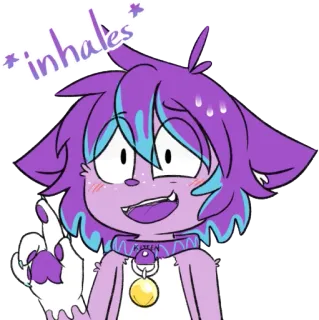 😧 7f3ec4bc *inhales* 卡通, 中指, 冒犯, 幽默, 猫, 小猫, 贴纸 telegram sticker