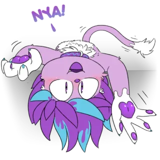 😸 f4d280bf NYA! 猫, 可爱, 卡通, 紫色, 动物, 喵 telegram sticker