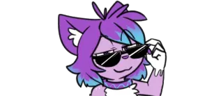 😎 134030f3 การ์ตูน, แมว, แว่นกันแดด, เท่, สัตว์, สติกเกอร์ telegram sticker