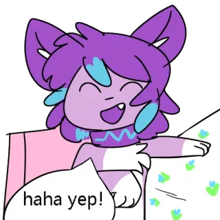 😄 4bf17c3c haha yep! การ์ตูน, แมว, ตลก, 555, ใช่ telegram sticker