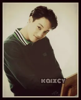 😊 0a8a10c8 KAIXCY K-pop, Kai, Idolo, Cantante, Fan art, Ritratto telegram sticker