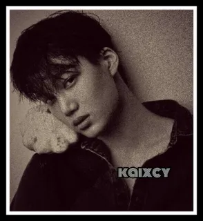 😐 2cb3717e KAIXCY persona, ritratto, uomo, bianco e nero, kaixcy telegram sticker