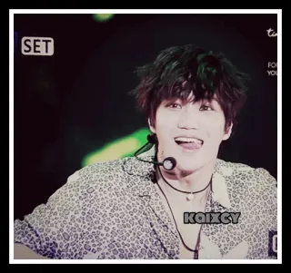 😛 95eac4ee Kaixcy persona, sorriso, stampa leopardata telegram sticker