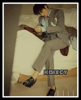 😎 ff66a33a KAIXCY ELLE uomo, moda, abito, ritratto, stile, modello, coreano telegram sticker