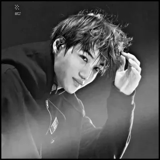 🌑 57e04f18 pessoa, homem, retrato, preto e branco, monocromático whatsapp sticker