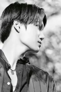 🌑 6c61052b pessoa, homem, retrato, perfil, preto e branco whatsapp sticker