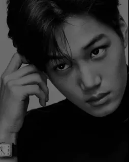 🌑 9ef541b3 Kai kpop, cantor, retrato, música, ídolo whatsapp sticker