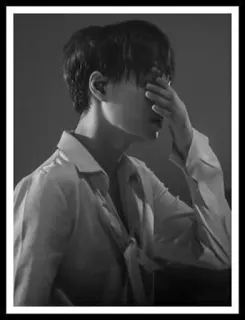 🌑 b8e9b6c9 homem, retrato, monocromático, preto e branco, sério, pensativo whatsapp sticker