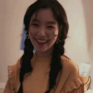 😝 56d25c98 mujer, persona, trenzas, sonrisa, estrella, amarillo, alegre, retrato whatsapp sticker