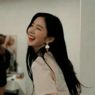 😆 d56117ad mujer, sonrisa, chica, feliz, bonita, asiática whatsapp sticker