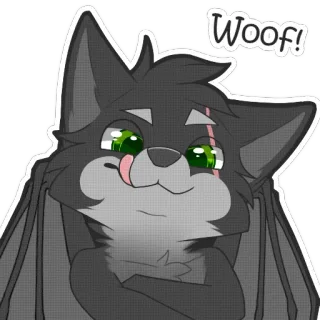😘 a3d37e1a Woof! cane, animale, peloso, carino, cartone animato, animale domestico, animale domestico telegram sticker