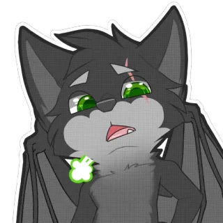 😑 a41884c0 pipistrello, furry, animale, cartoni animati, carino, adesivo telegram sticker