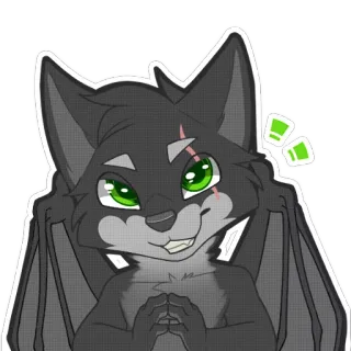😈 de02e287 Antro, Furry, Pipistrello, Carino, Animale, Personaggio telegram sticker