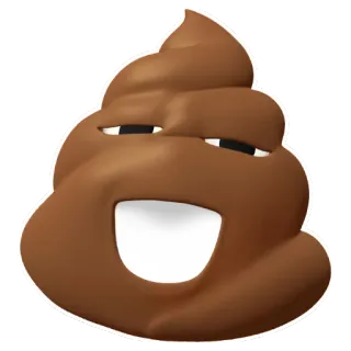 💩 3d81cae3 อึ, อิโมจิ, สีน้ำตาล, ตลก, ขำ telegram sticker