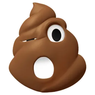 💩 80c25dfa อึ, อิโมจิ, สีน้ำตาล, เซอร์ไพรส์, สติกเกอร์ telegram sticker