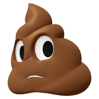 💩 a06a9c45 อิโมจิ, อึ, โกรธ, ขี้, ขำขัน, สีน้ำตาล telegram sticker