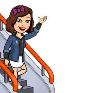 ☺️ 8359bf4a cartone animato, avatar, saluto, saluto con la mano, scale whatsapp sticker