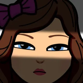 🙄 9aa0355e Cartone animato, Avatar, Bruna, Fiocco, Femmina, Personaggio whatsapp sticker