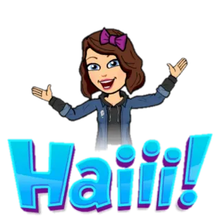 ☺️ e809e0a7 Haiii! Cartone animato, Saluto, Amichevole, Ciao, Che saluta, Bitmoji whatsapp sticker