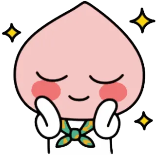 ☺️ 2fae73fa cute, kawaii, peach, expression, blush telegram sticker